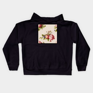 Vintage Floral Pumpkin and Flower Design Kids Hoodie